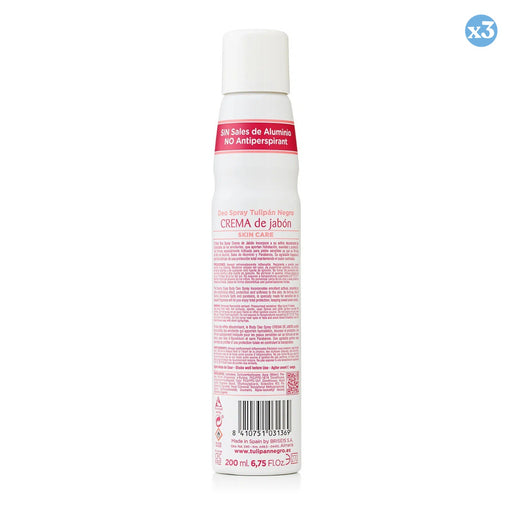 Pack 3x - SPRAY DEO CREMA DE JABON 200ML - Tulipan Negro - 2