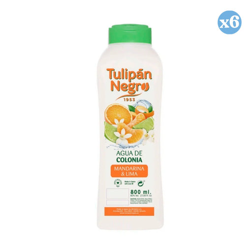 Pack 6x - AGUA DE COLONIA TN MADARINA Y LIMA 800 ML - Tulipan Negro - 1