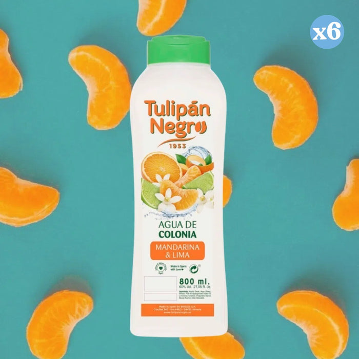 Pack 6x - AGUA DE COLONIA TN MADARINA Y LIMA 800 ML - Tulipan Negro - 2