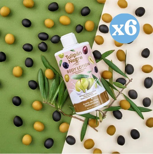 Pack 6x - BODY LOTION T.NEGRO ACEITE DE OLIVA 400 ML - Tulipan Negro - 2