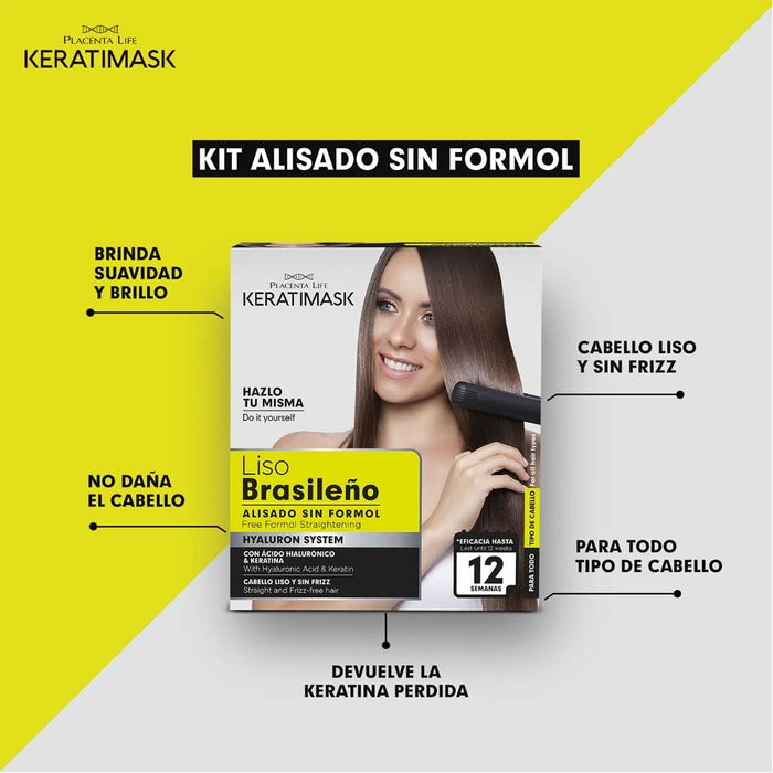 Pack 2 Alisado Brasileño Keratimask sin Formol - Be Natural - 5