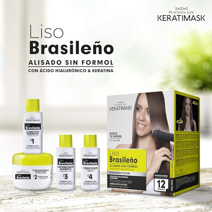 Pack 2 Alisado Brasileño Keratimask sin Formol - Be Natural - 3