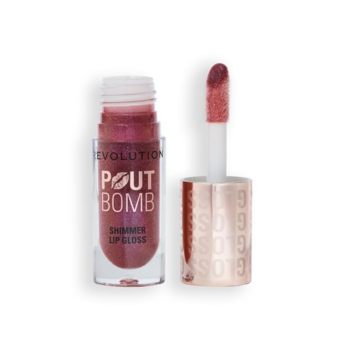 Brillo de Labios Voluminizador Pout Bomb - Make Up Revolution : Shimmer - Berry Lustre - 1