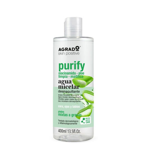 Agua Micelar Desmaquillante Purify 400ml - Agrado - 1