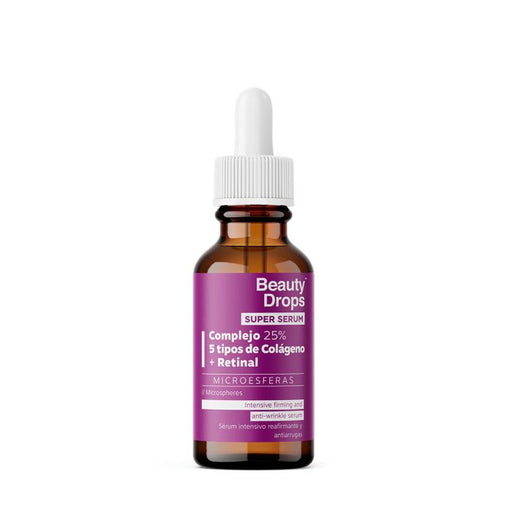 Super Sérum Intensivo Reafirmante y Antiarrugas con Colágeno + Retinal 30 ml - Beauty Drops - 1