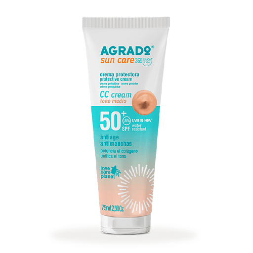 Crema Protectora Solar con Color Spf 50+ 50 ml - Agrado - 1