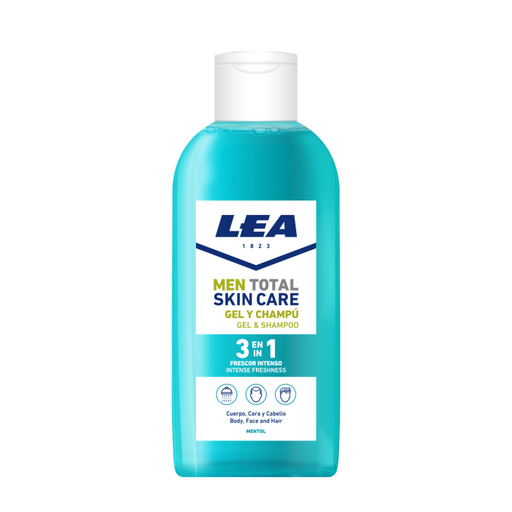 Men Total Skin Care Gel y Champú Frescor Intenso - Lea - 1