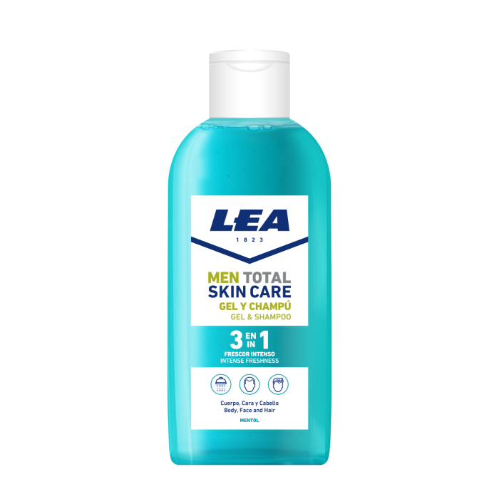 Men Total Skin Care Gel y Champú Frescor Intenso - Lea - 1