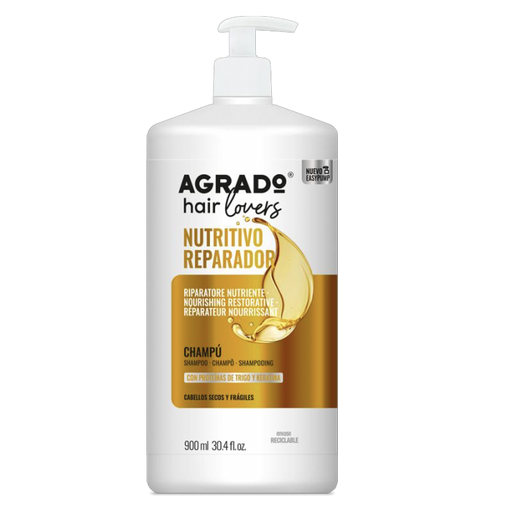 Champú Nutritivo Reparador Hair Lovers 900ml - Agrado - 1
