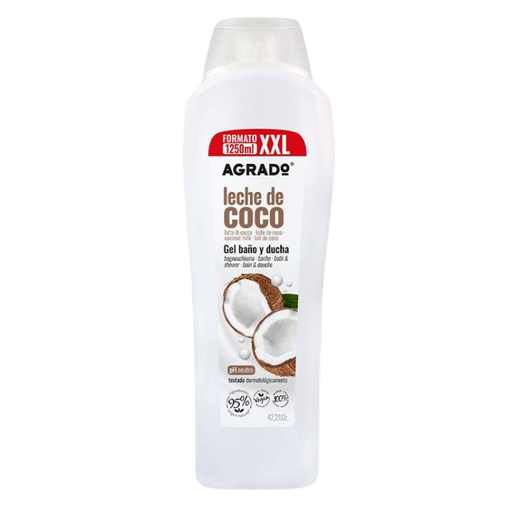 Gel de Baño y Ducha Xxl Leche de Coco 1250 ml - Agrado - 1