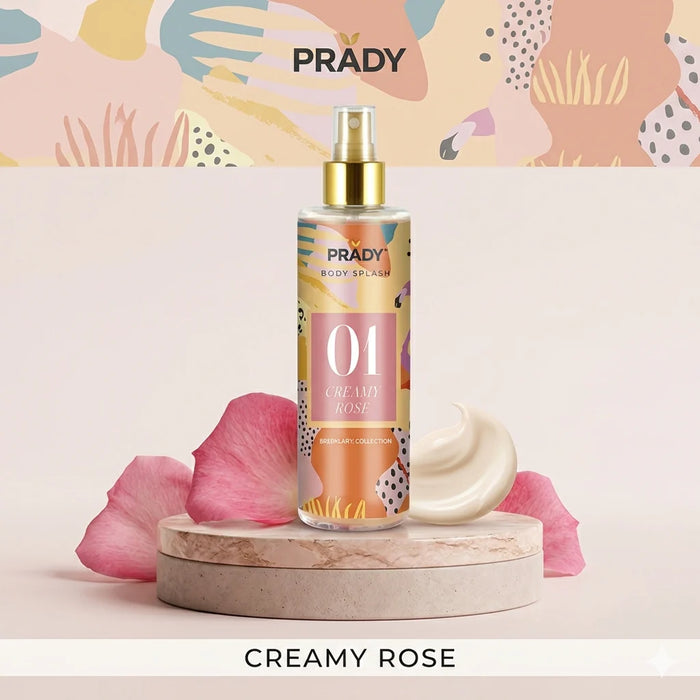 Body Splash Creamy Rose - 250ml - Prady - 1