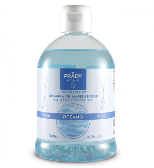 Recambio Mikado 500 ml | Ambientador en Formato Ahorro para Difusores con Varillas - Prady : Océano - 1