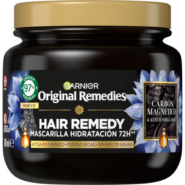 Hair Remedy Mascarilla Hidratación de Carbón Magnético - Garnier - 1
