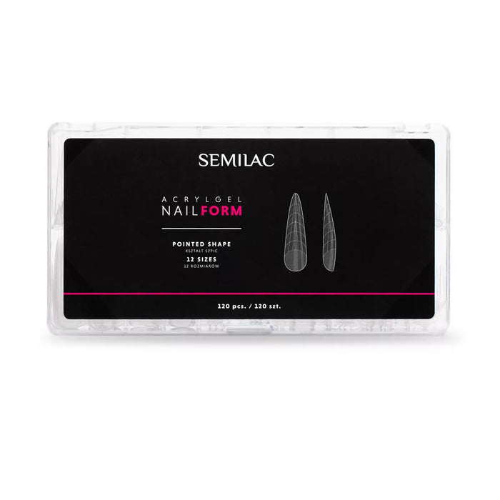 Tips Puntas de Acrygel Transparente - Semilac : Forma Stiletto - 1