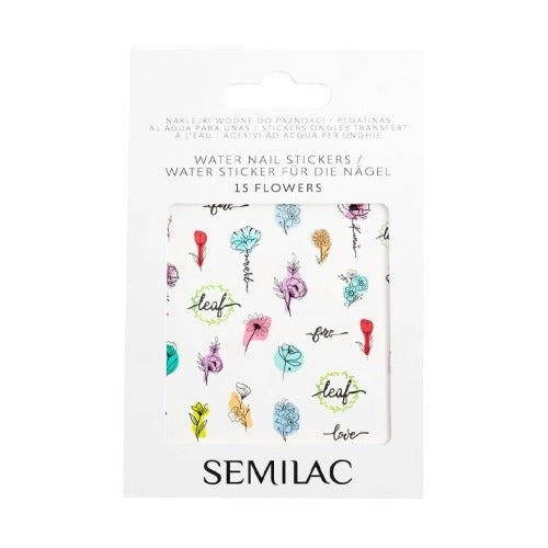 Stickers al agua para uñas - Flowers - Semilac - 1