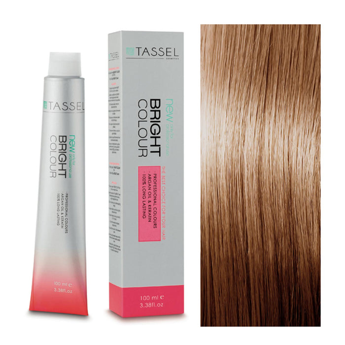 Tinte con Aceite de Argán y Queratina 100 ml - Tassel : 8.01 Rubio Claro Frío - 1