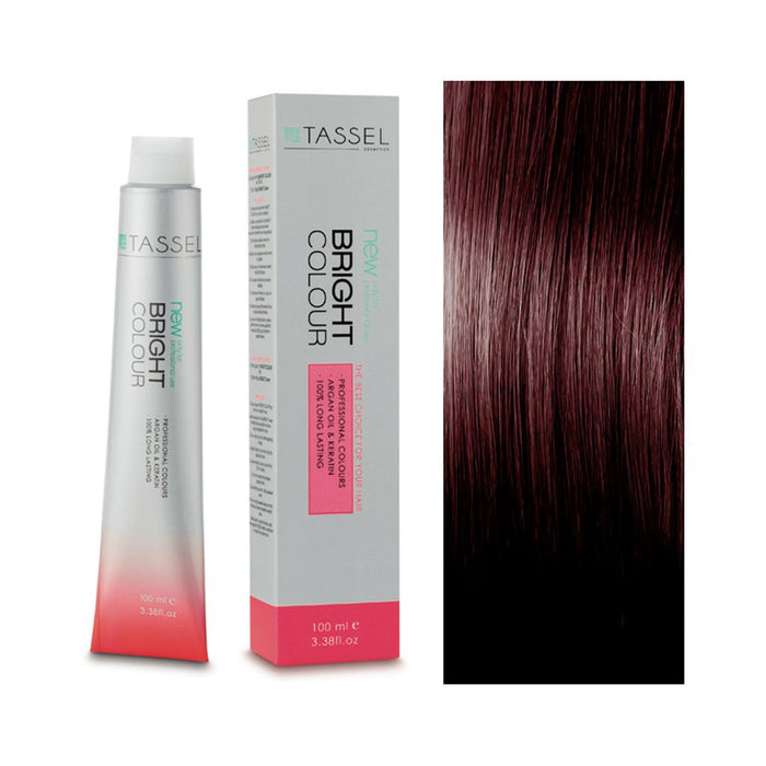 Tinte con Aceite de Argán y Queratina 100 ml - Tassel : 5.5 Castaño Caoba Claro - 1