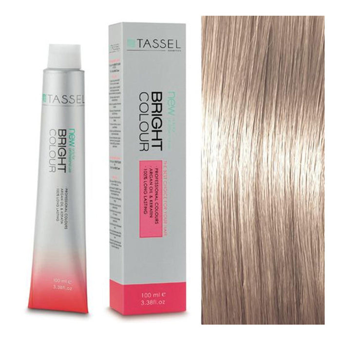 Tinte con Aceite de Argán y Queratina 100 ml - Tassel : 10,1 - Rubio Platino Ceniza - 1