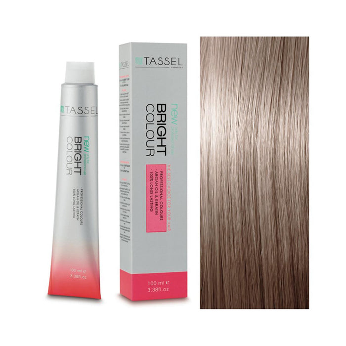 Tinte con Aceite de Argán y Queratina 100 ml - Tassel : 8.21N Rubio Claro Beige Ceniza - 1
