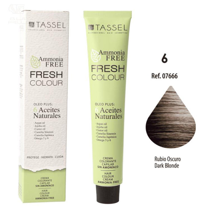 Tinte Fresh Colour sin Amoniaco 100ml - Tassel : 6 Rubio Oscuro - 1