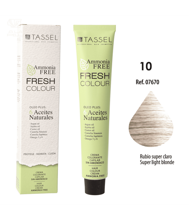 Tinte Fresh Colour sin Amoniaco 100ml - Tassel : 10 - Rubio súper claro - 1