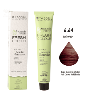 Tinte Fresh Colour sin Amoniaco 100ml - Tassel : 6.64 Rubio oscuro rojo cobre - 1