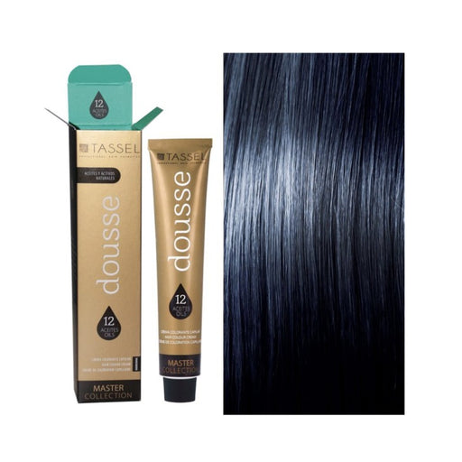 Tinte Dousse Sin Amoniaco - 29 Tonos Diferentes - 100 ml - Tassel - Tassel : 1.1 Negro Azulado - 1