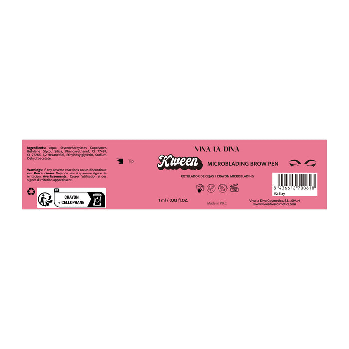Lápiz de Cejas Kween Eyebrow Microblading - Viva la Diva : Medium Brown - 1