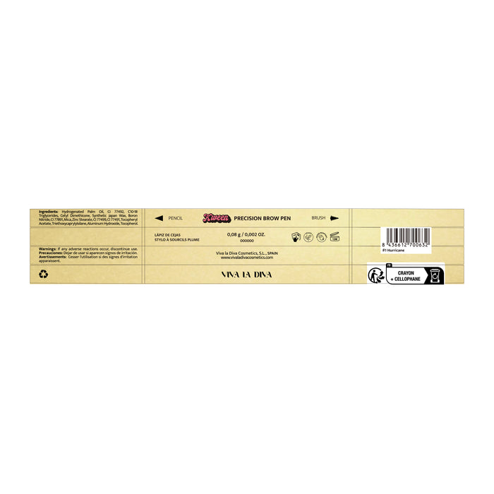 Lápiz de Cejas Kween Eyebrow Precise - Viva la Diva : Light Brown - 1