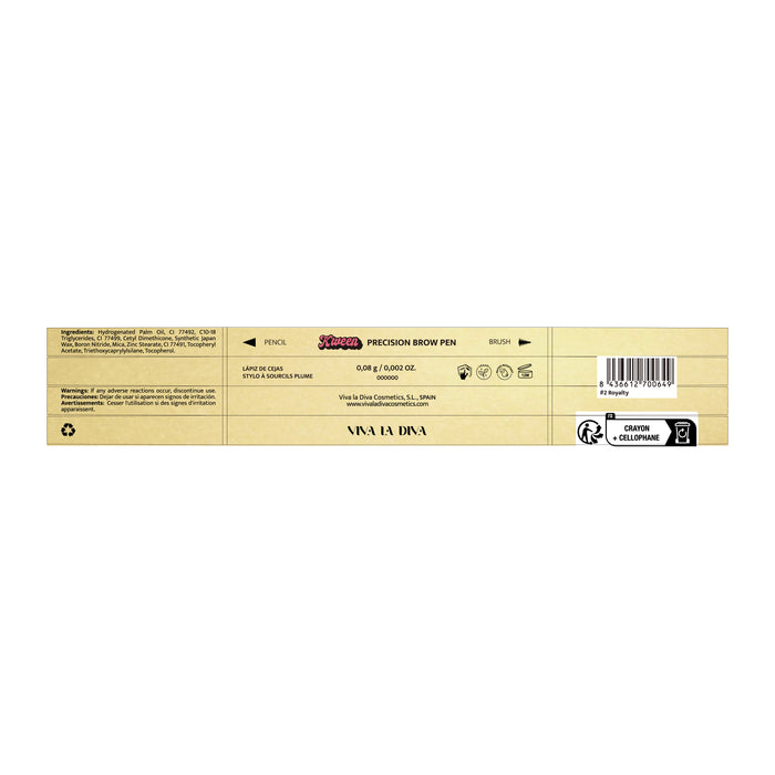 Lápiz de Cejas Kween Eyebrow Precise - Viva la Diva : Medium Brown - 1