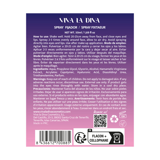 Spray Fijador de Maquillaje Ex-perience - Give Me Air - Viva la Diva - 1