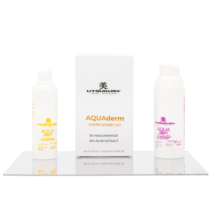 Set Aqua Derm Crema 50ml + Serum Fluido 30ml - Utsukusy - 1