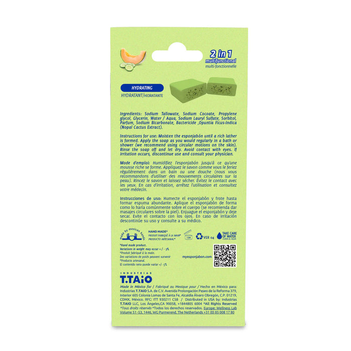 EsponJabón – Esponja + Jabón 2 en 1 – 120 gramos - T.taio : Pepino - 3