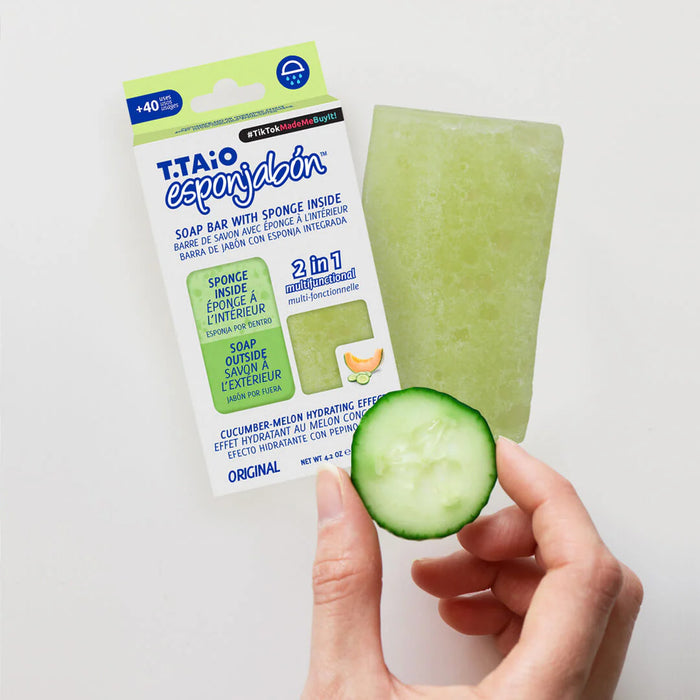 EsponJabón – Esponja + Jabón 2 en 1 – 120 gramos - T.taio : Pepino - 4